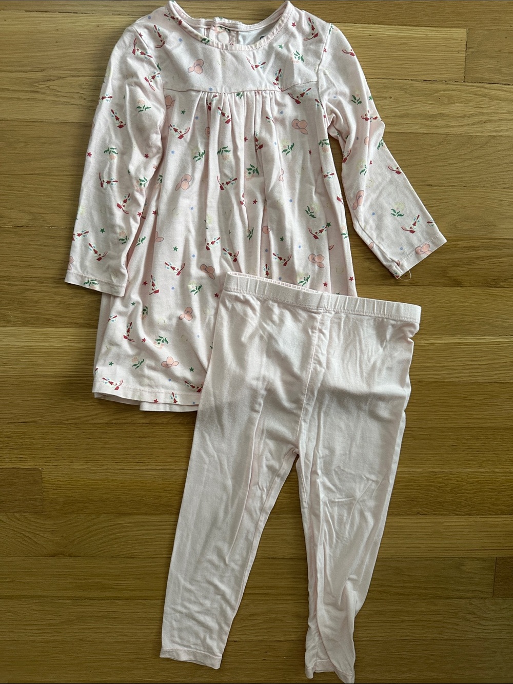 Magnetic Me Pale Pink Western Print Play Set - Long Sleeve Top and Leggings